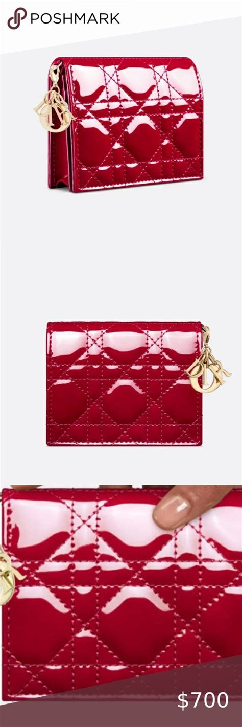 cherry red dior wallet|Mini Lady Dior Wallet Cherry Red Patent Cannage Calfskin.